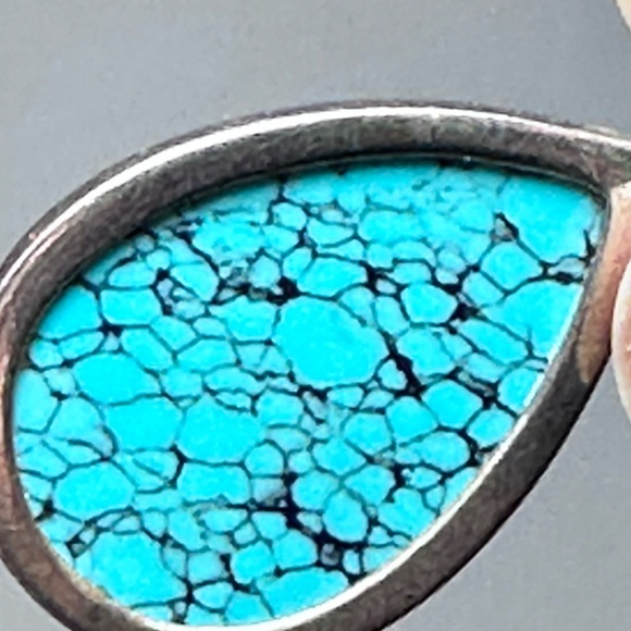 WK Whitney Kelly Turquoise Pendant Teardrop Shaped 925 Sterling 5423 B - Picture 5 of 12